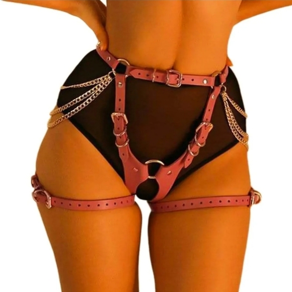 Unopen Waist Belt Body Punk Harness Strap Harness Pants Strap Gothic G - Picture 1 of 1